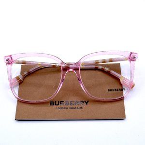 NEW BURBERRY BE2367 4020 LOUISE PINK CRYSTAL AUTHENTIC EYEGLASSES FRAMES